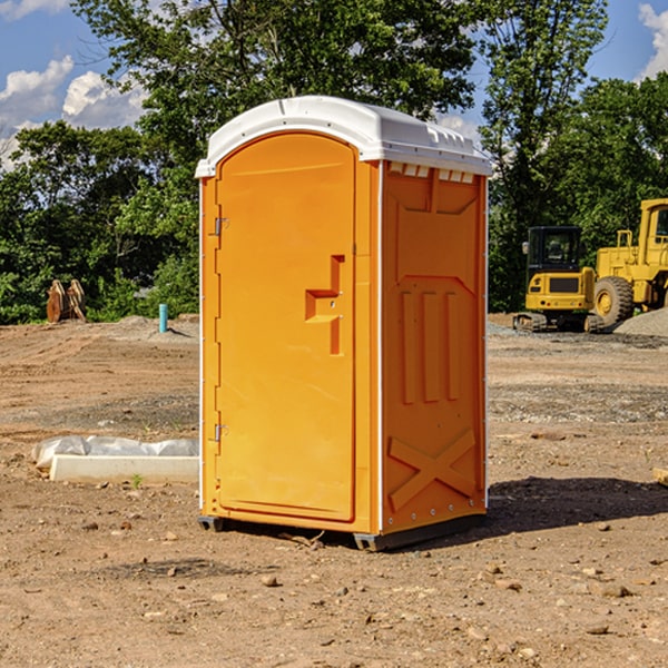 how often are the porta potties cleaned and serviced during a rental period in Huntly Virginia